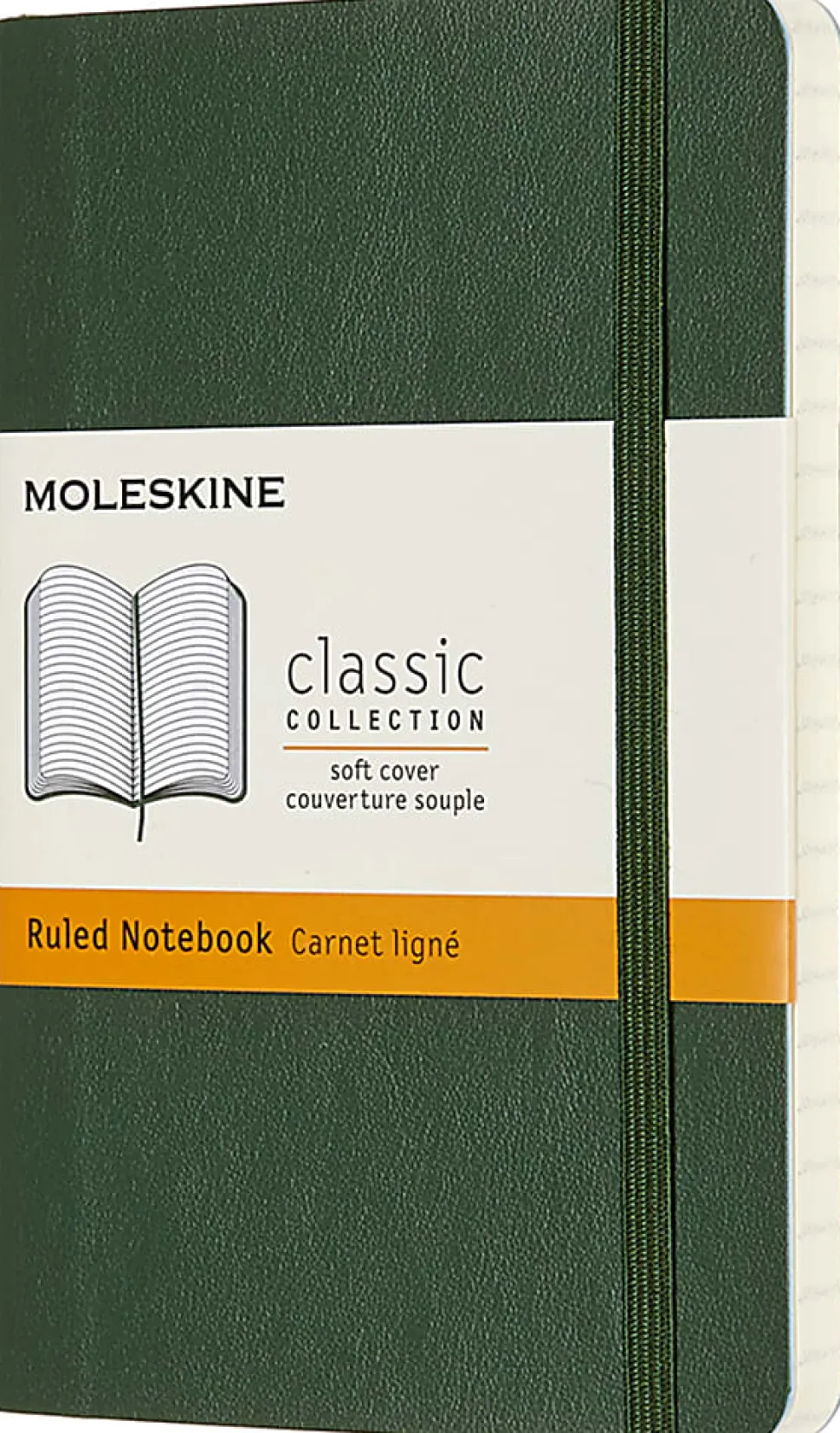 Moleskine Classic Soft Cover Notebook, 3-1/2" x 5-1/2", Ruled, 192 Pages, Myrtle Green