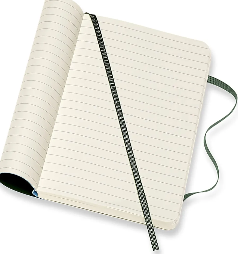 Moleskine Classic Soft Cover Notebook, 3-1/2" x 5-1/2", Ruled, 192 Pages, Myrtle Green