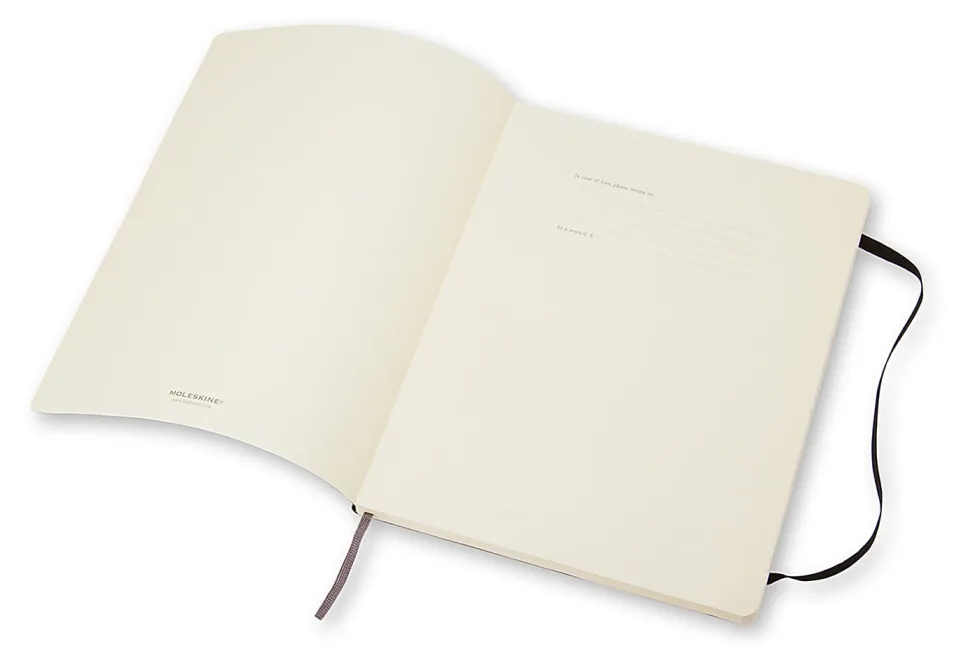 Moleskine Classic Soft Cover Notebook, 7-1/2" x 10", Ruled, 192 Pages, Black