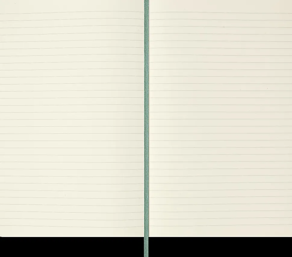 Moleskine Colored Patterned Hard Cover Notebook, 5" x 8-1/4", Ruled/Lined, Sage Green, Total Qty 1