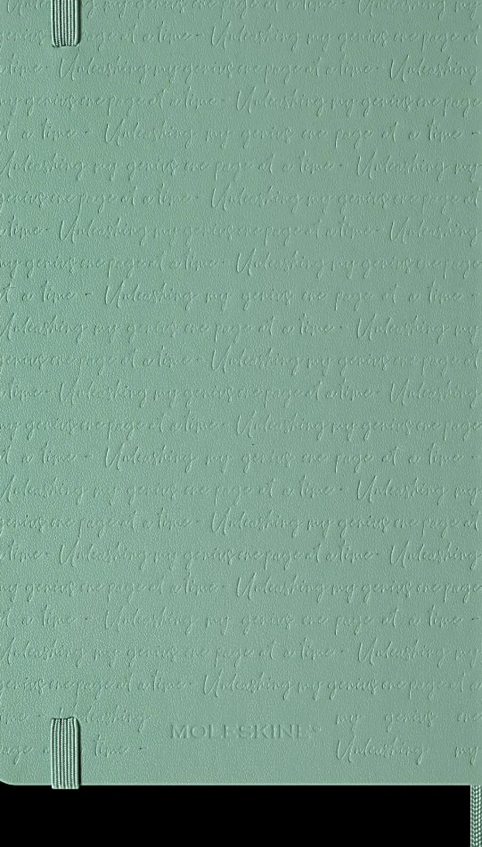 Moleskine Colored Patterned Hard Cover Notebook, 5" x 8-1/4", Ruled/Lined, Sage Green, Total Qty 1