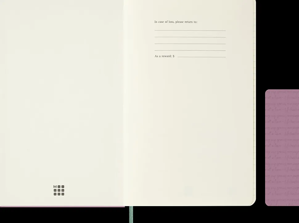 Moleskine Colored Patterned Hard Cover Notebook, 5" x 8-1/4", Ruled/Lined, Majestic Pink, Total Qty 1