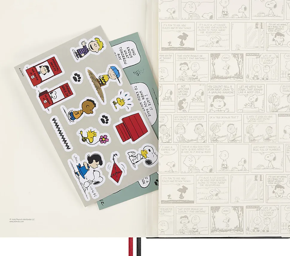 Moleskine Peanuts Limited Edition Large Notebook, 5" x 8", 4 Subject, Ruled, 172 Sheets, Admirer