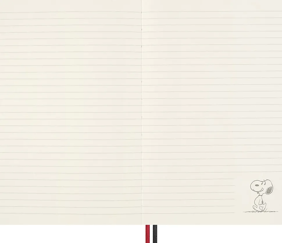 Moleskine Peanuts Limited Edition Large Notebook, 5" x 8", 4 Subject, Ruled, 172 Sheets, Admirer