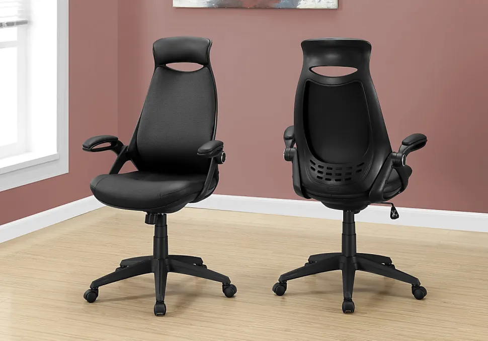Monarch Specialties Ergonomic High-Back Office Chair, Black