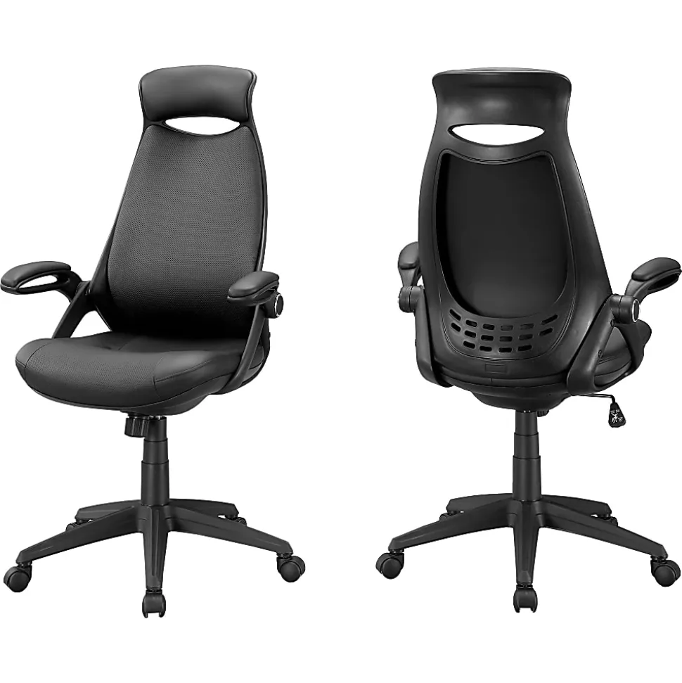 Monarch Specialties Ergonomic High-Back Office Chair, Black