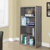 Monarch Specialties 48"H 3-Shelf Adjustable Bookcase, Dark Taupe