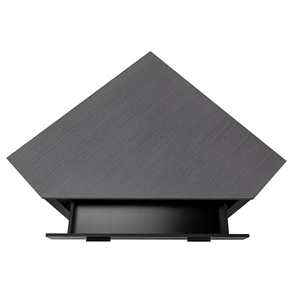 Monarch Specialties Jordan 42"W Weave Corner Computer Desk, Gray/Black