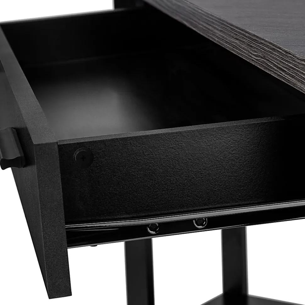 Monarch Specialties Jordan 42"W Weave Corner Computer Desk, Gray/Black