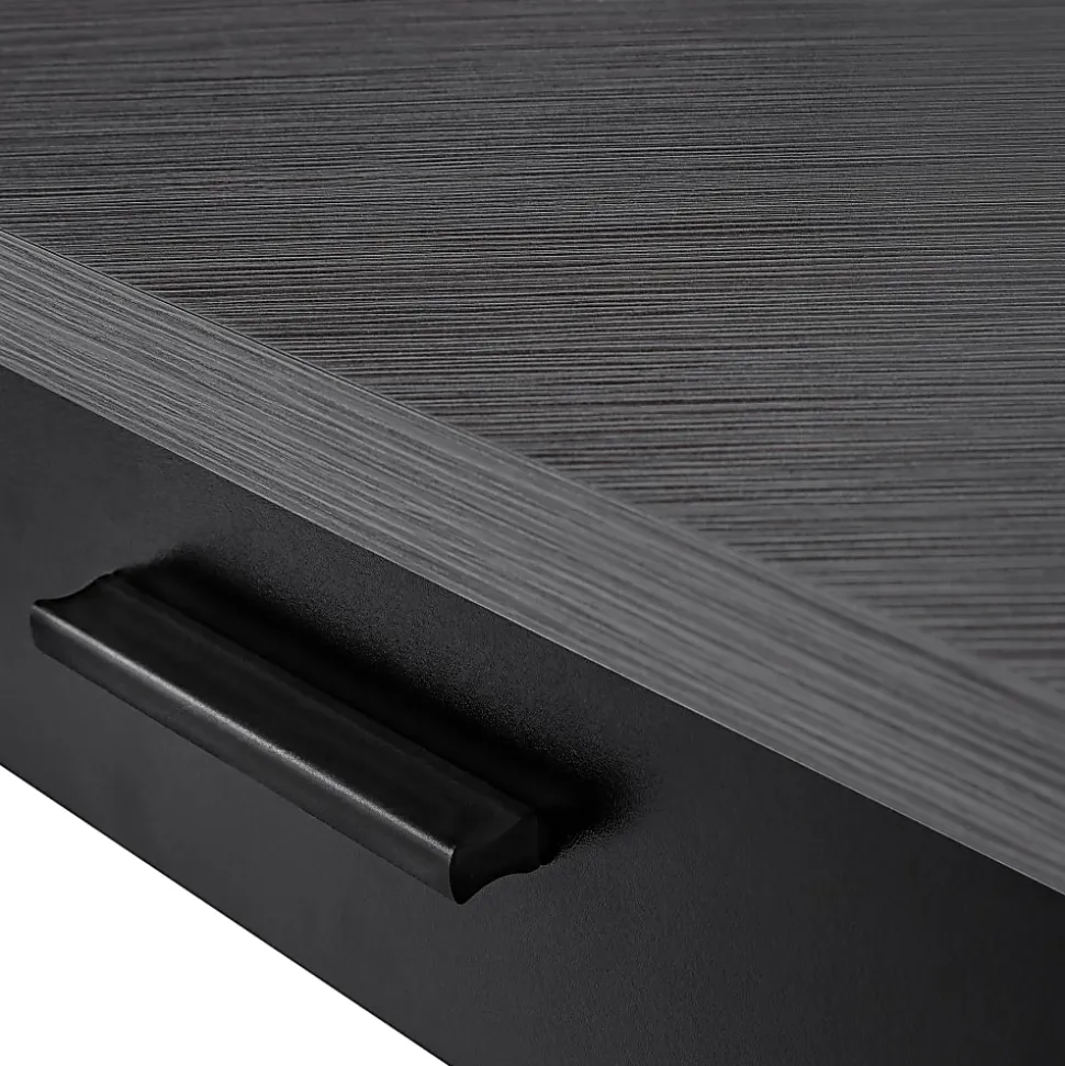 Monarch Specialties Jordan 42"W Weave Corner Computer Desk, Gray/Black