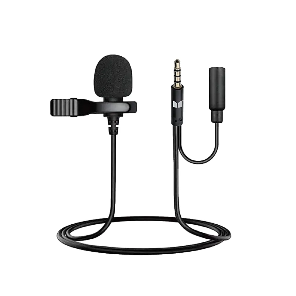 Monster Cable® Lavalier Clip-On Microphone, Aux 3.5 mm, Black