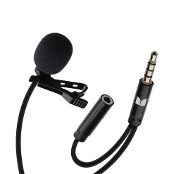 Monster Cable® Lavalier Clip-On Microphone, Aux 3.5 mm, Black