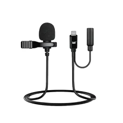 Monster Cable® Lavalier Clip-On Microphone, 8 Pins, Black