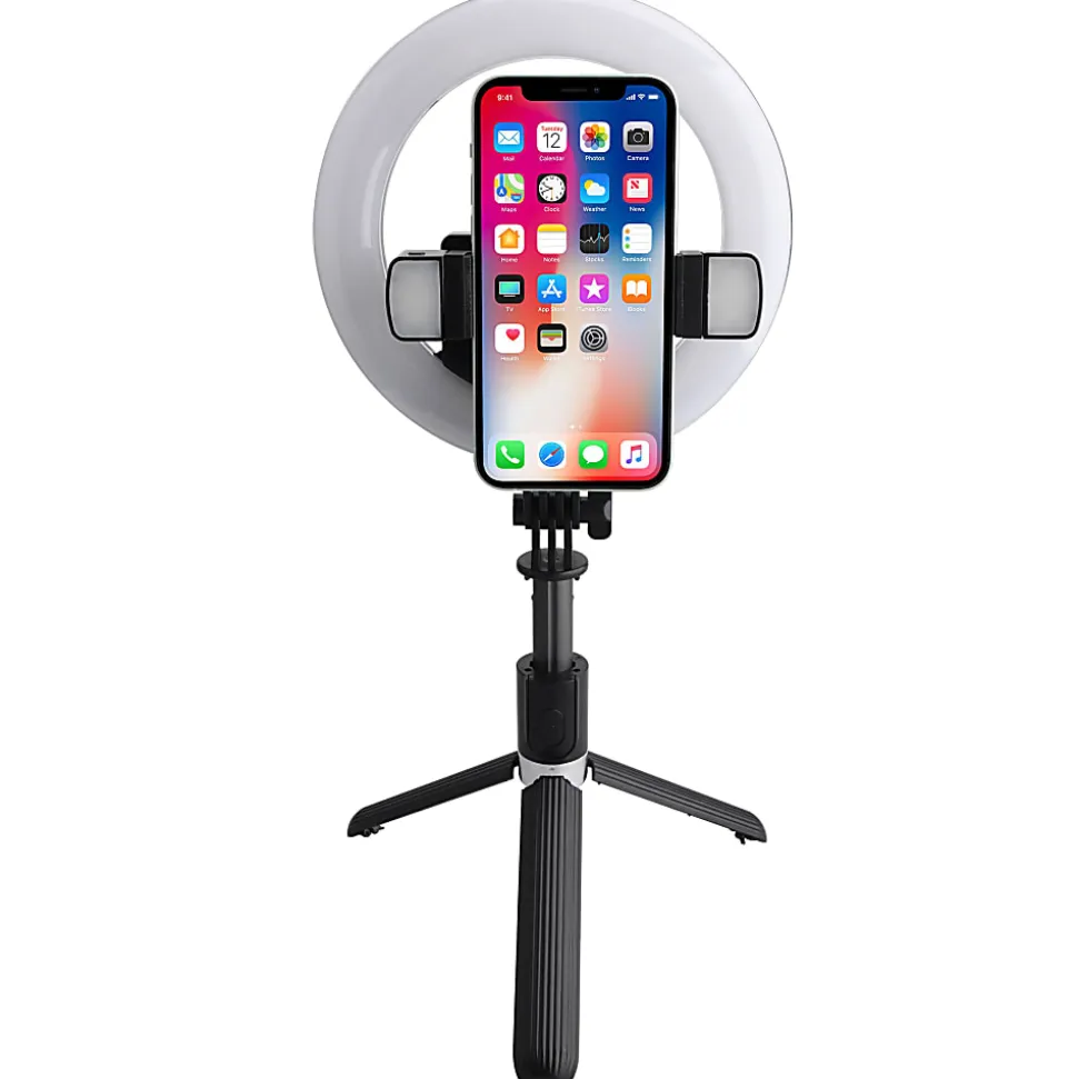 Monster Cable LED Ring Light Selfie Stick, 7", White