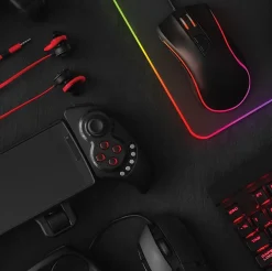 Monster Rogue LED Gaming Mousepad, 32”H x 12”W x 1”D, Black