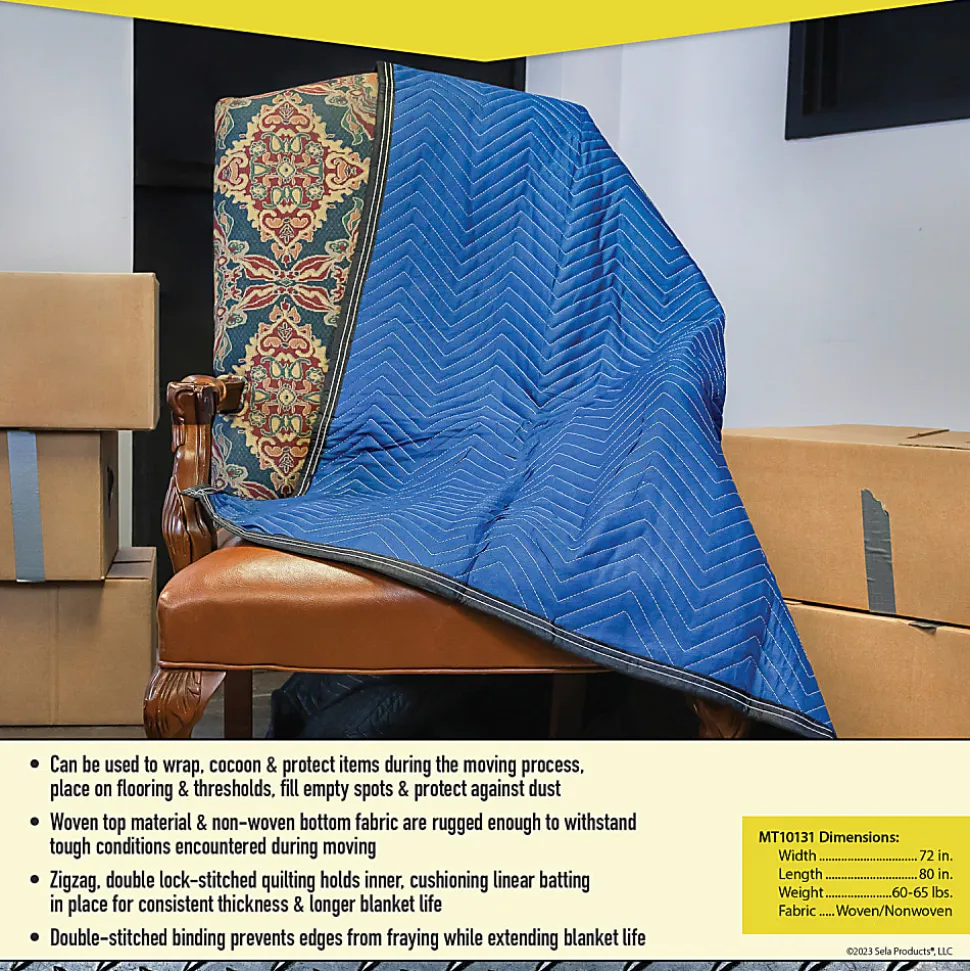 Monster Trucks® Economy-Plus Multipurpose Blankets, 72" x 80", Blue/Black, Pack Of 12 Blankets
