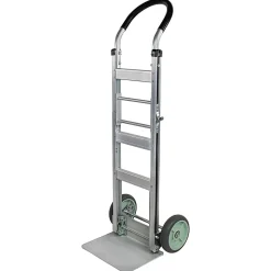 Monster Trucks® Foldable Aluminum Hand Truck With Solid TPR Tires And Ergonomic Handle, 50”H x 17-1/2”W x 18”D, Silver