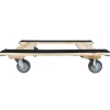 Monster Trucks® Piano H Style 4-Wheel Wood Dolly, 30”L x 18”W x 8”H, Black/Brown