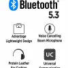 Morpheus 360 Advantage Wireless Mono Headset with Detachable Boom Microphone - Black