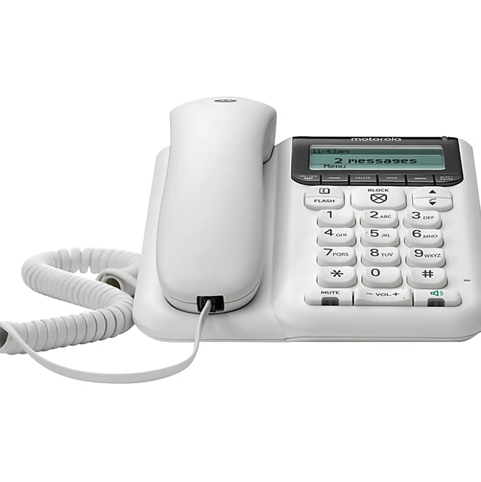 Motorola® CT610 Corded Telephone With Digital Answering Machine