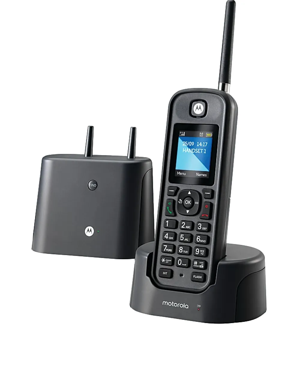 Motorola® O2 Series Digital Cordless Phone With Digital Answering Machine, MOTO-O211