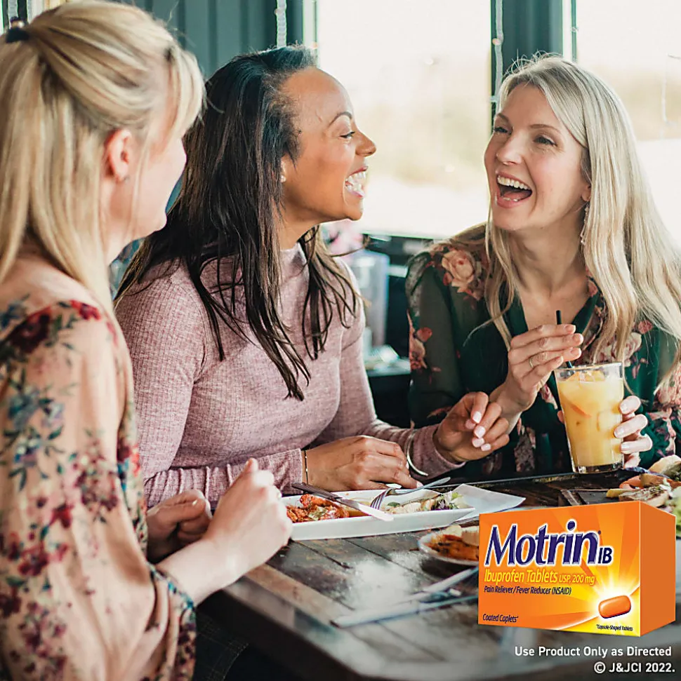Motrin IB, Ibuprofen 200mg Tablets for Pain & Fever, 2 Tablets per Packet, 50 Packets per Box
