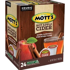 Mott's Apple Cider Keurig Single-Serve K-Cup Pods, 24 Pods Per Pack, Case Of 4 Packs