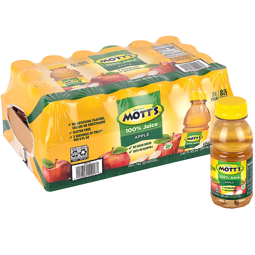 Mott's 100% Original Apple Juice, 8 Oz, Total Qty 24