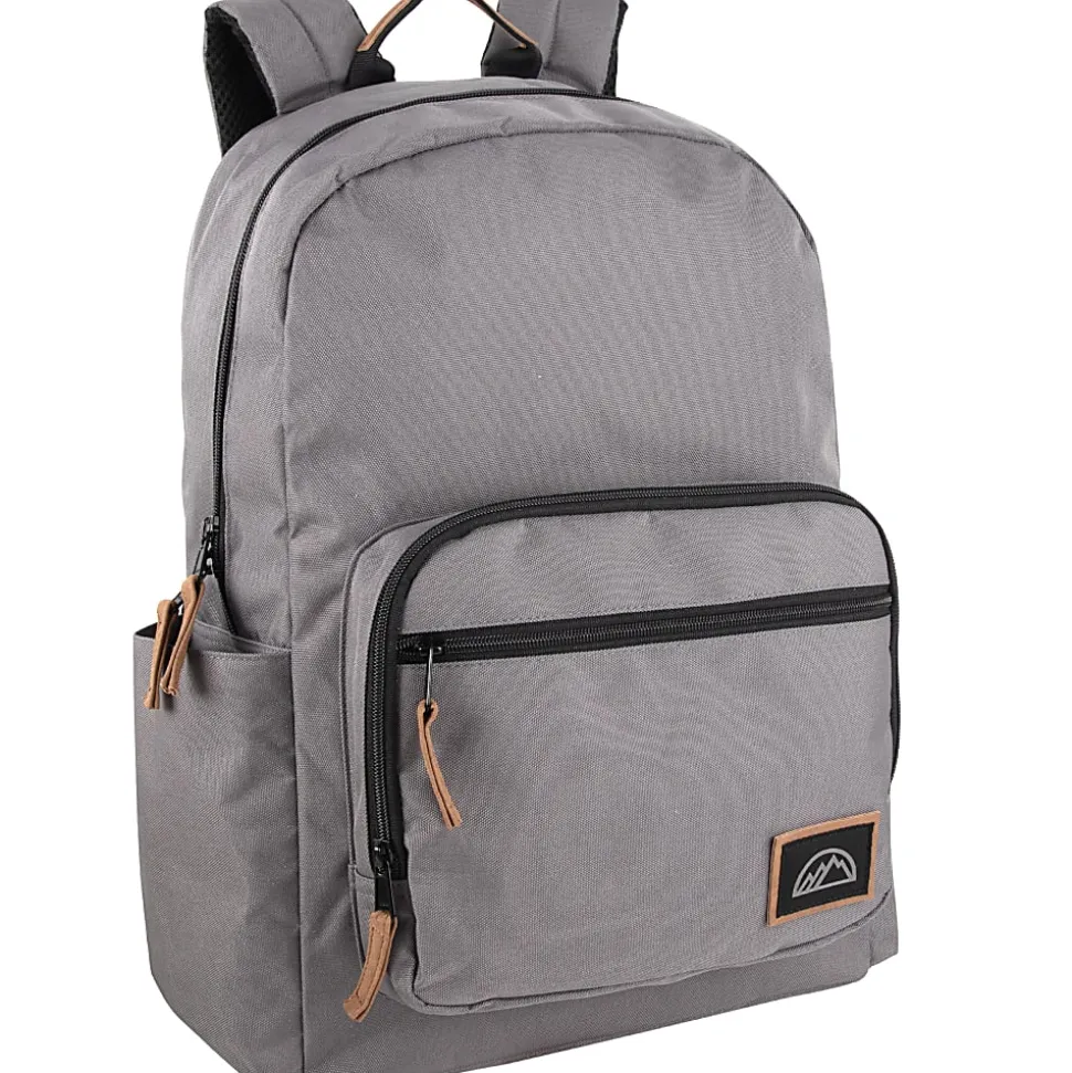 Mountain Edge Deluxe Backpacks With 17" Laptop Sleeves, Black/Gray/Navy, Total Qty 24