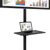 Mount-It! Adjustable Mobile TV Cart For 23" - 55" Displays, Black