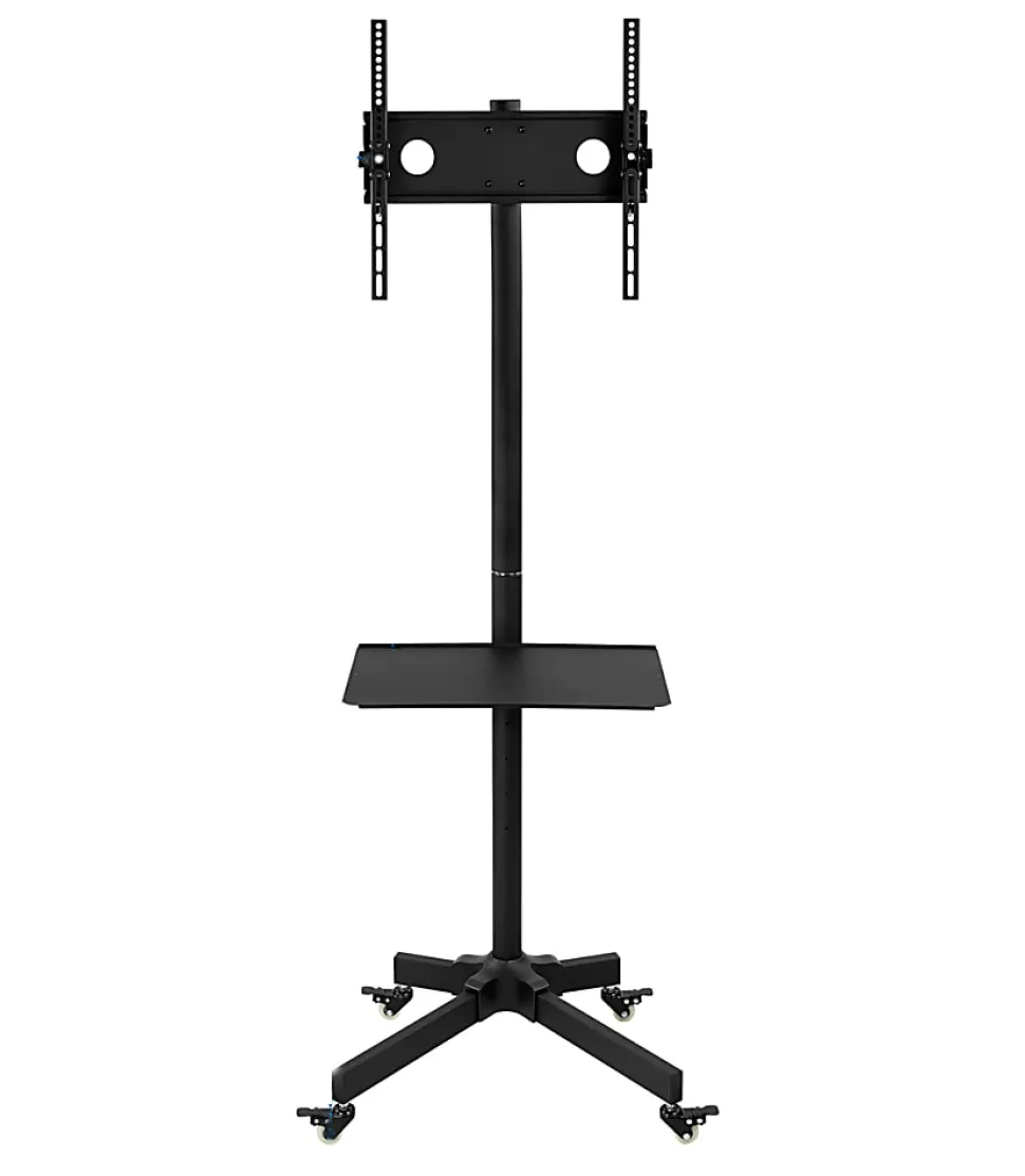 Mount-It! Adjustable Mobile TV Cart For 23" - 55" Displays, Black