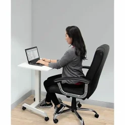 Mount-It! Adjustable Rolling 23"W Laptop Computer Desk, White