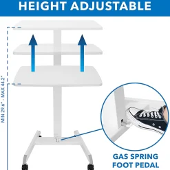 Mount-It! Adjustable Rolling 23