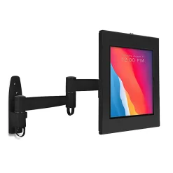 Mount-It! Anti-Theft Tablet Wall Mount With Swing Arm For iPad, iPad Air & iPad Pro, 6”H x 10-1/2”W x 15”D, Black