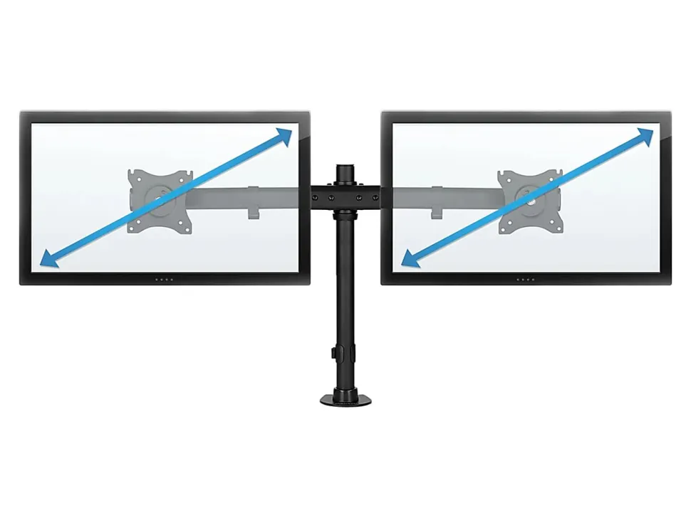 Mount-It! Dual Monitor Desk Mount, Black, MI-2772