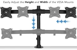 Mount-It! Dual Monitor Desk Mount, Black, MI-2772