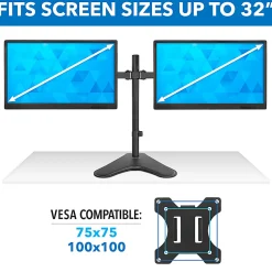 Mount-It! Dual Monitor Desk Stand for Screens Up to 32