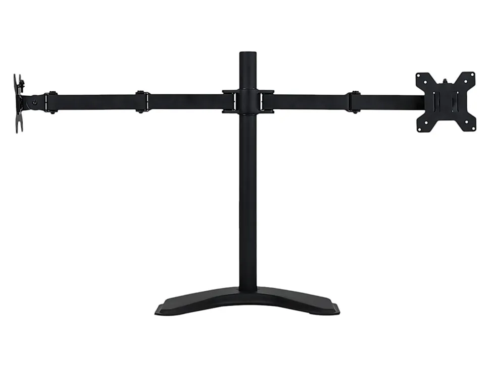 Mount-It! Dual Monitor Desk Stand for Screens Up to 32", Black, MI-2781