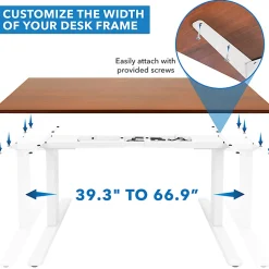 Mount-It! Dual-Motor Electric Standing Desk With Adjustable Height And 55