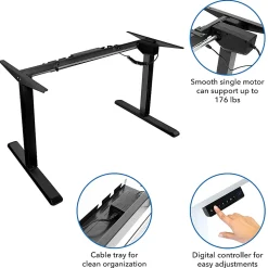 Mount-It! Electric Standing Desk With Adjustable Height And 55