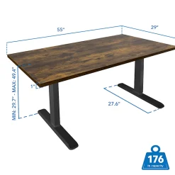 Mount-It! Electric Standing Desk With Adjustable Height And 55