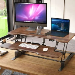Mount-It! Electric Standing Desk Converter With Adjustable Height And 38