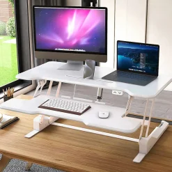 Mount-It! Electric Standing Desk Converter With Adjustable Height And 38