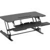 Mount-It! Electric Standing Desk Converter With Adjustable Height And 38"W Desktop, Black