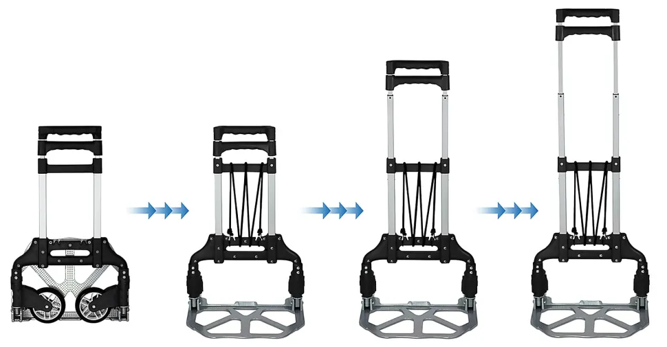 Mount-It! Folding Hand Truck And Dolly, 165 Lb Capacity