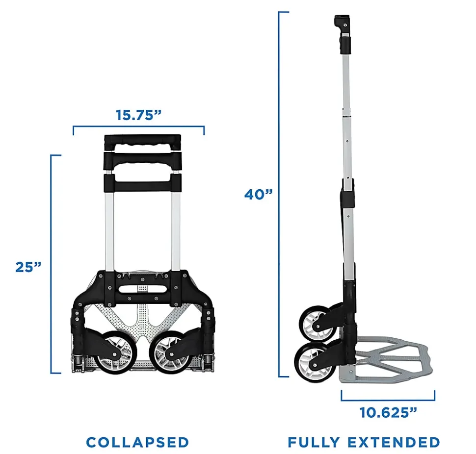 Mount-It! Folding Hand Truck And Dolly, 165 Lb Capacity