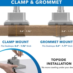Mount-It! Full Motion Dual Monitor Desk Mount, Silver