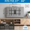 Mount-It! Heavy Duty Full Motion TV Wall Mount For Screen Sizes 37” To 80”, 2-3/4”H x 11-1/2”W x 28-1/2”D, Black