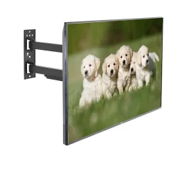 Mount-It! Heavy Duty Full Motion TV Wall Mount For Screen Sizes 37” To 80”, 2-3/4”H x 11-1/2”W x 28-1/2”D, Black