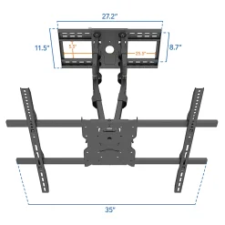 Mount-It! Heavy-Duty TV Wall Mount With Long Extension Arms For 60